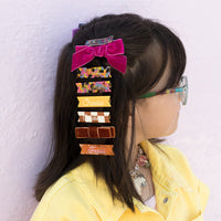 Vintage Velvet Mini Bow Hair Clips
