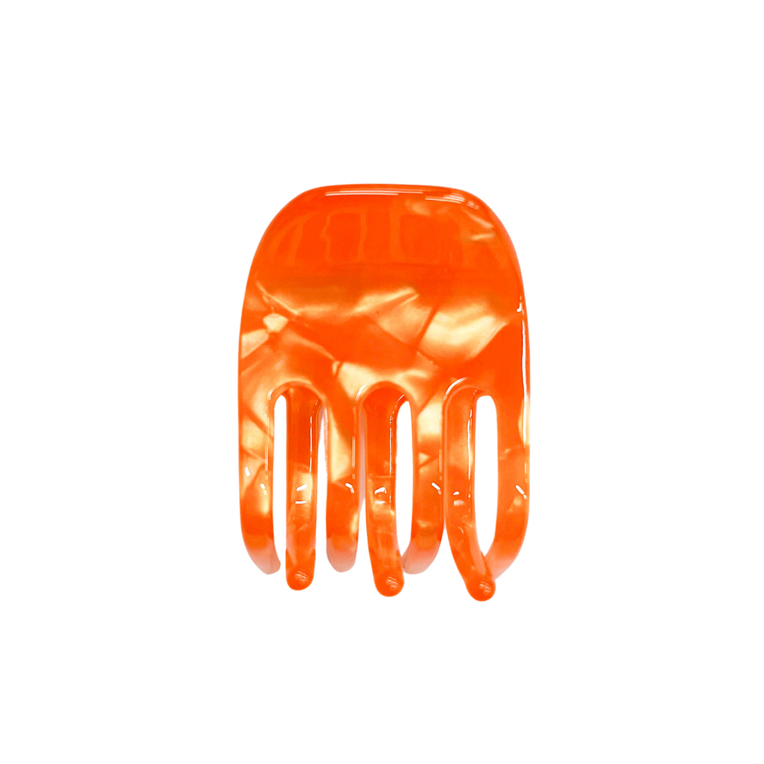orange pearl acetate hair claw mini